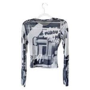 Miaou grey mesh long sleeve